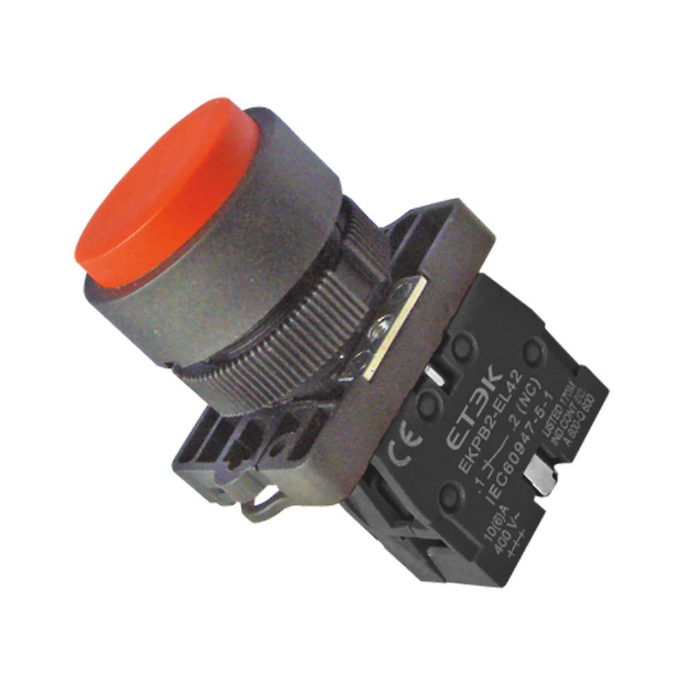 Pushbutton 22mm 1xNC Red